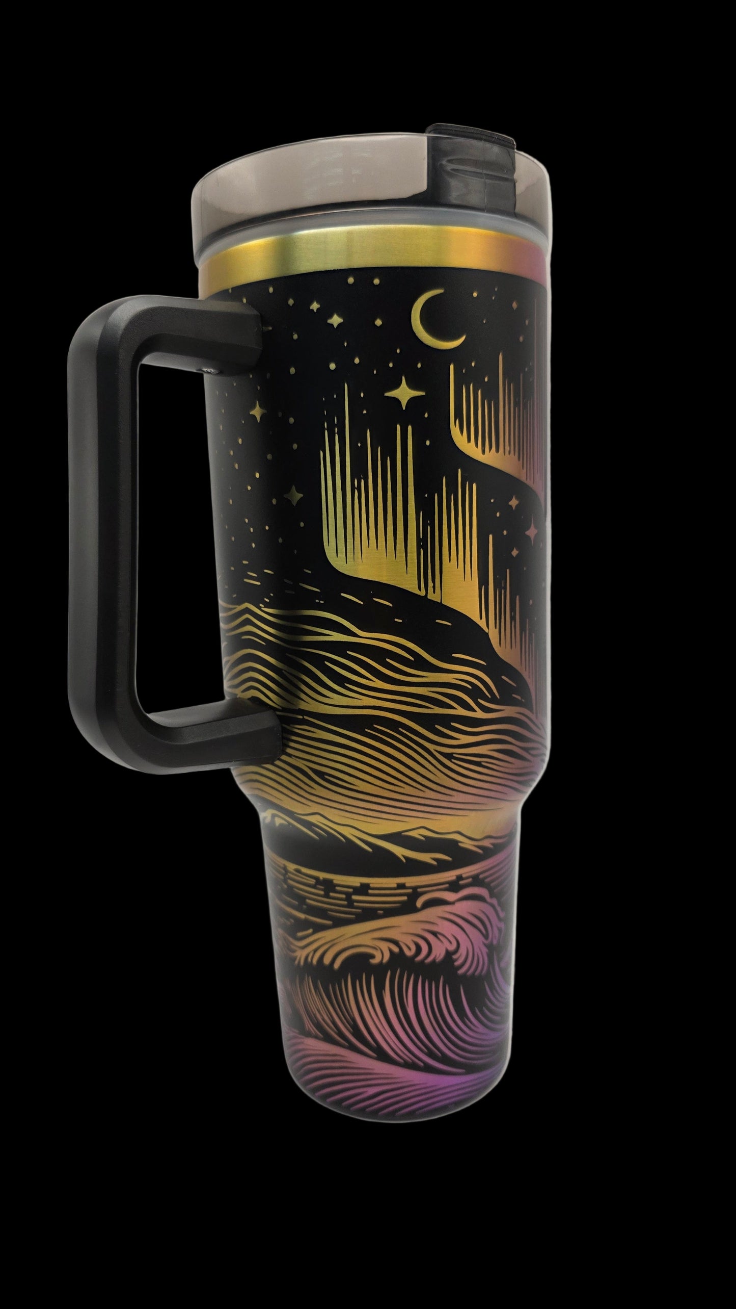 Northern Lights Whale 40oz Full Wrap Tumbler